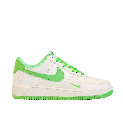 Bape X Nike Air Force 1 White Green Custom shoes